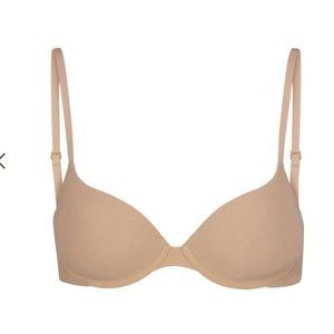 Skims Women's Tan Solid Lightly Sexy Comfort Padded Push Up Bra Size 30B